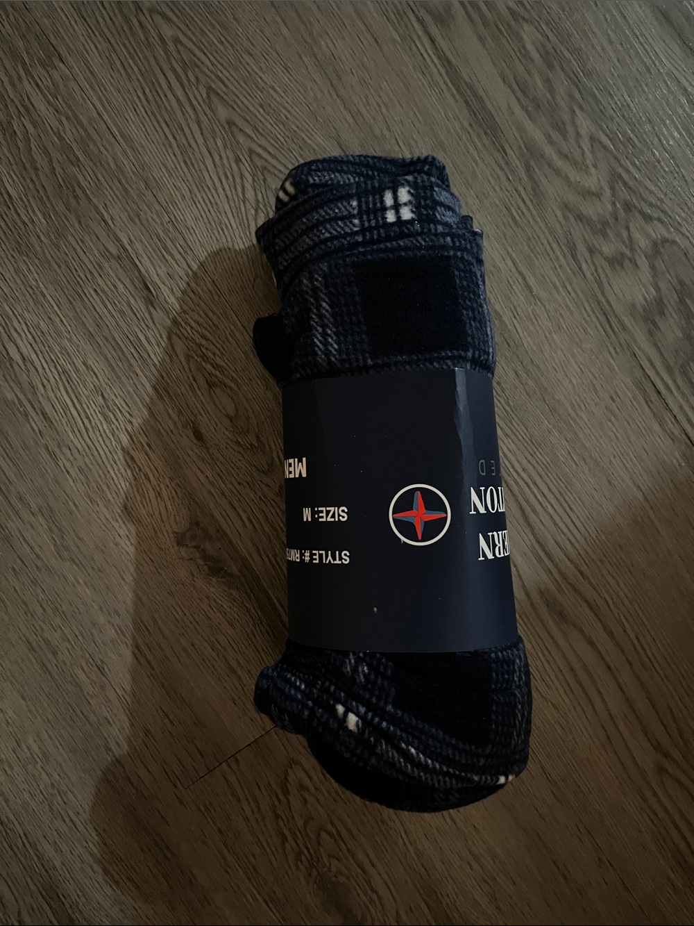 Men's Crew Socks in Dark Blue Plaid